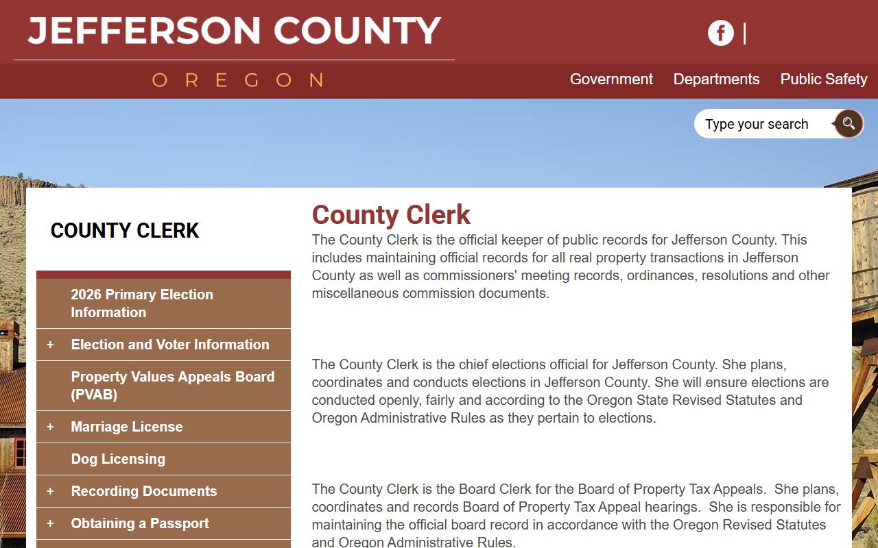Jefferson County County Clerk records office information