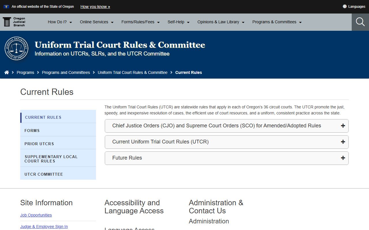 Jefferson County court records Uniform Trial Court Rules