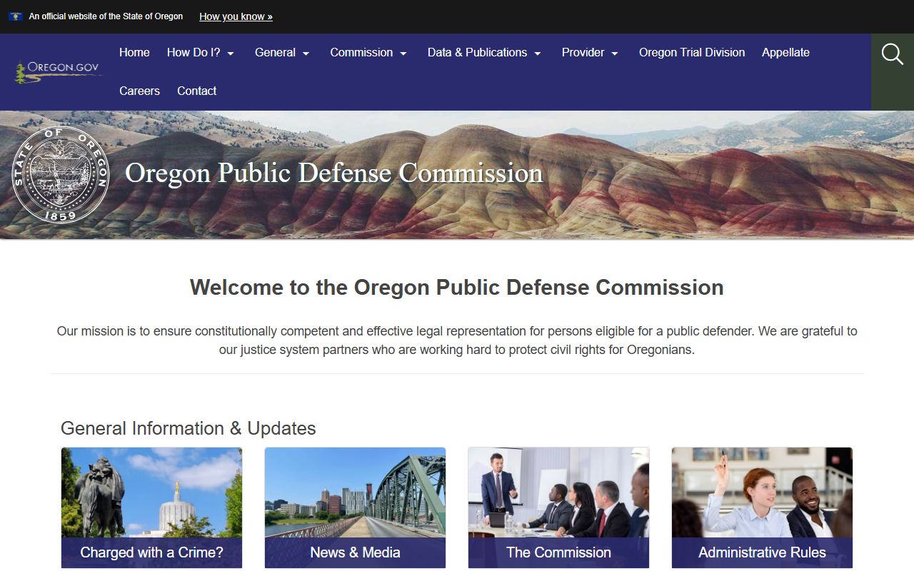 Jefferson County criminal court records Oregon Public Defense Commission