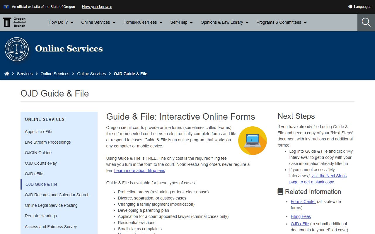 Jefferson County probate records OJD Guide and File forms